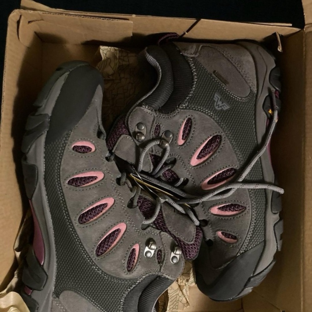 Women's Gray and Pink Hiking Shoes